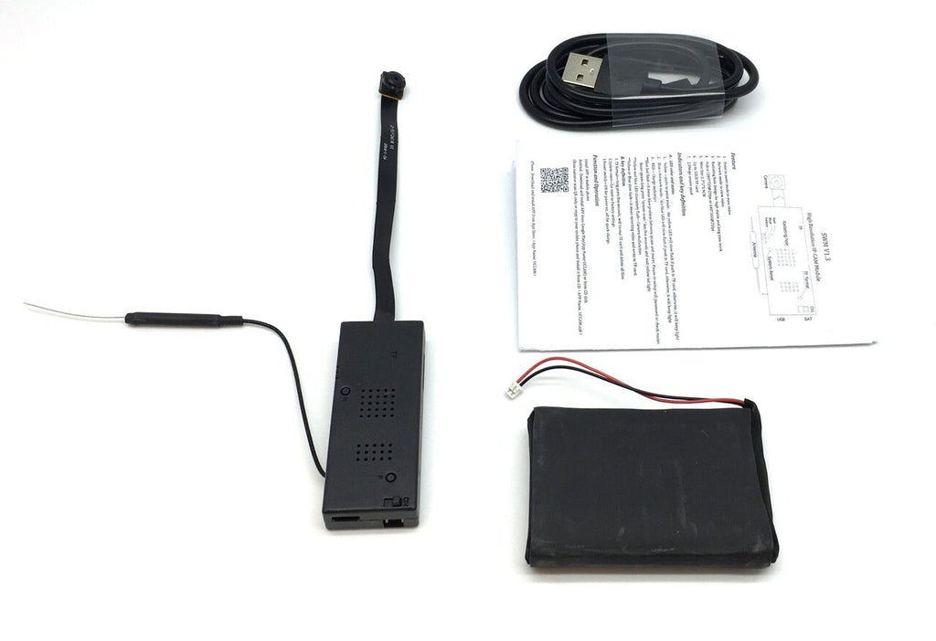 DIY120 Camera, DVR, Battery, USB Cable and Manual