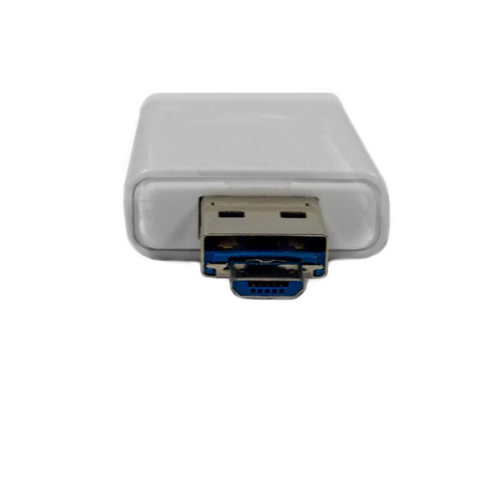 VSCR301 Memory Card Reader Dual Storage iOS Android PC USB with Retractable USB 2.0