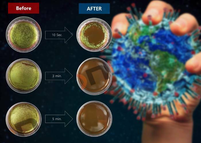 UVSANITIZER Virus Before and After