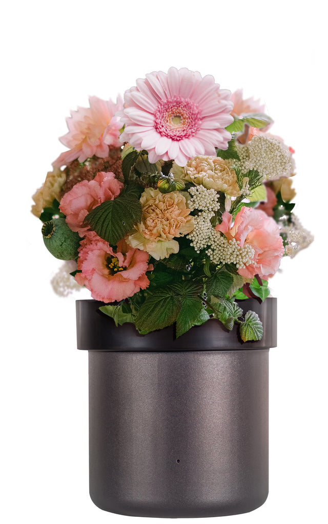 4G flower pot hidden camera with 4K streaming - side view