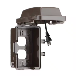 wall-outlet cover plate camera — side profile