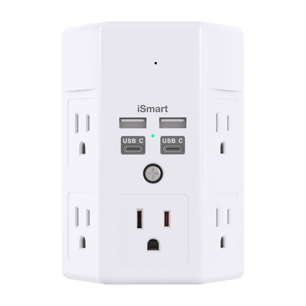 multi-outlet wall tap Security Camera — front view