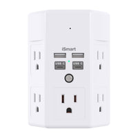 multi-outlet wall tap Security Camera — front view