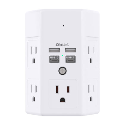 multi-outlet wall tap Security Camera — front view