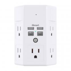 multi-outlet wall tap Security Camera — angled view