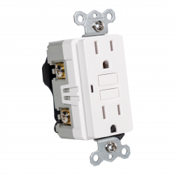 GFCI outlet camera — detail close-up
