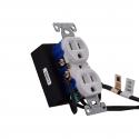 wall outlet receptacle camera — side profile