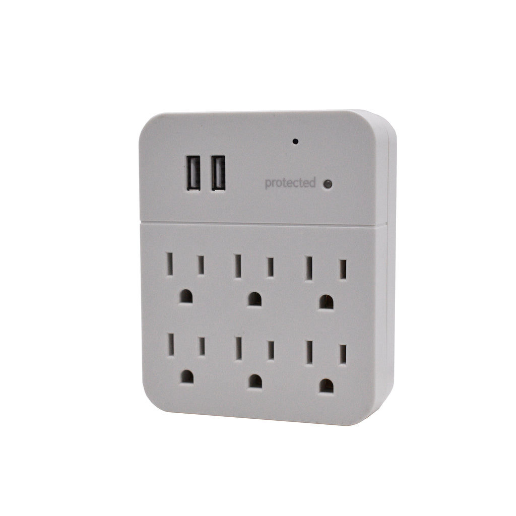 6-plug surge outlet camera — included accessories