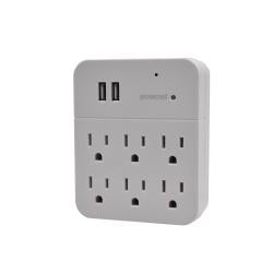 6-plug surge outlet camera — size reference