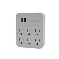 6-plug surge outlet camera — size reference