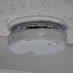 ceiling-mount smoke detector hidden camera — angled view (2)