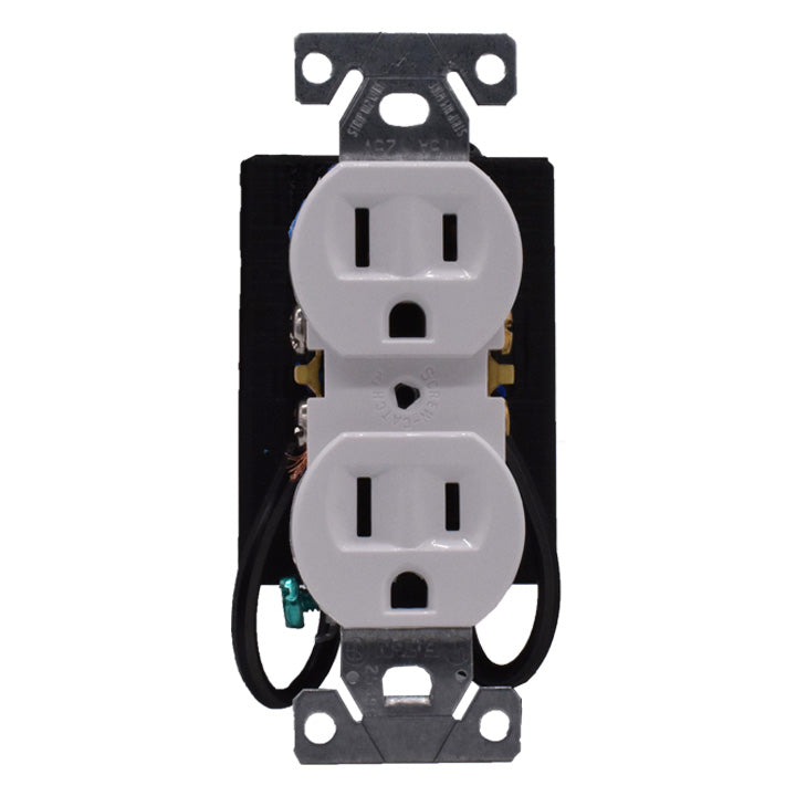 wall outlet receptacle hidden camera — front view
