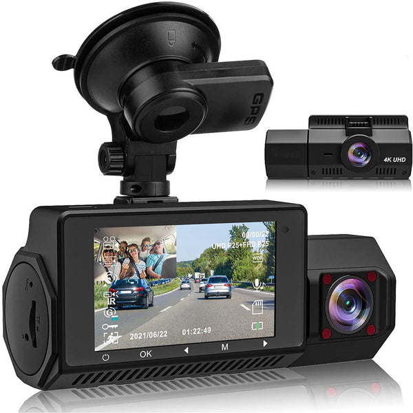 4K Dual Dash Cam | Front & Rotating Camera System – Spy Gadgets
