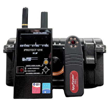 DD1216 Pro counter-surveillance kit with iProtect RF detector and SpyFinder Pro camera locator