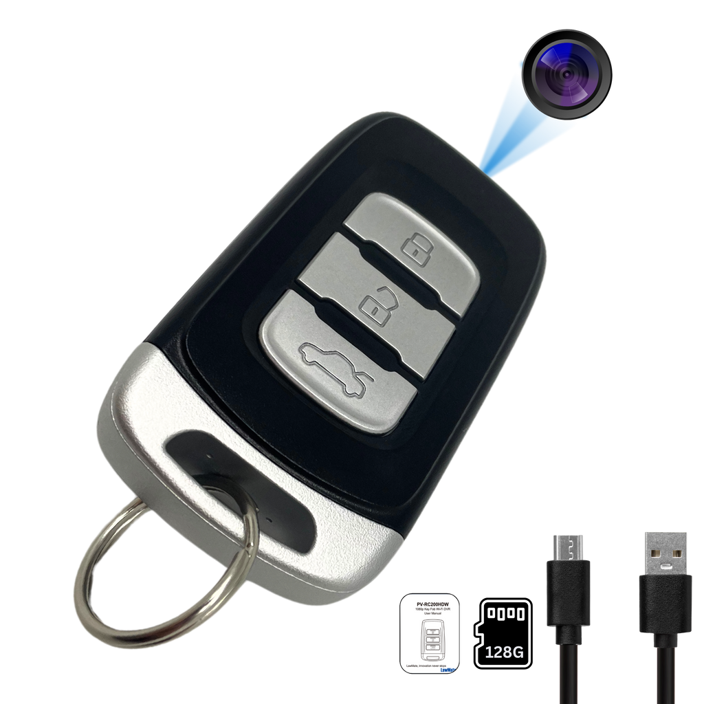 LawMate - PV-RC400UW 4K HD Wi-Fi Enabled Key Fob Spy Camera