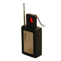 DS12 handheld RF and lens detector with antenna and red lens window