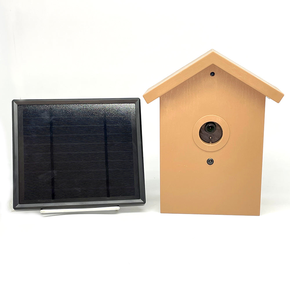 SG Xtreme Life Bird House with Solar Panel on White Background