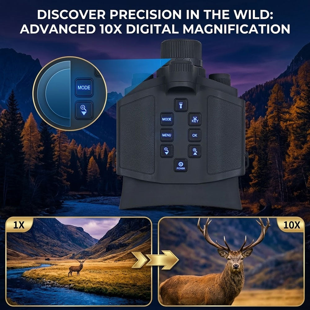 5K Thermal Night Vision Recording Binoculars - 10x zoom detail