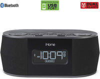 Front View of Hidden Camera Displaying Bluetooth, USB Ports, and Dual Alarm Features
