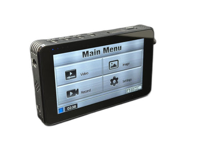 Lawmate PV-1000AHD DVR main menu interface showing Video Image Record and Settings on touchscreen display