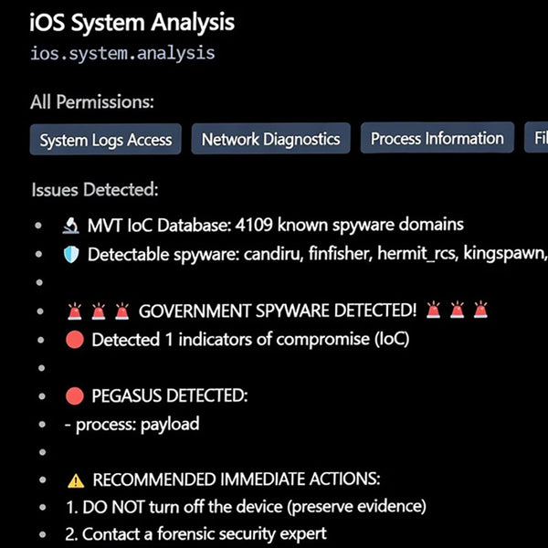 MEFF M3-PRO Mobile Spyware Detection Tool | AI Forensic Scanner iOS ...