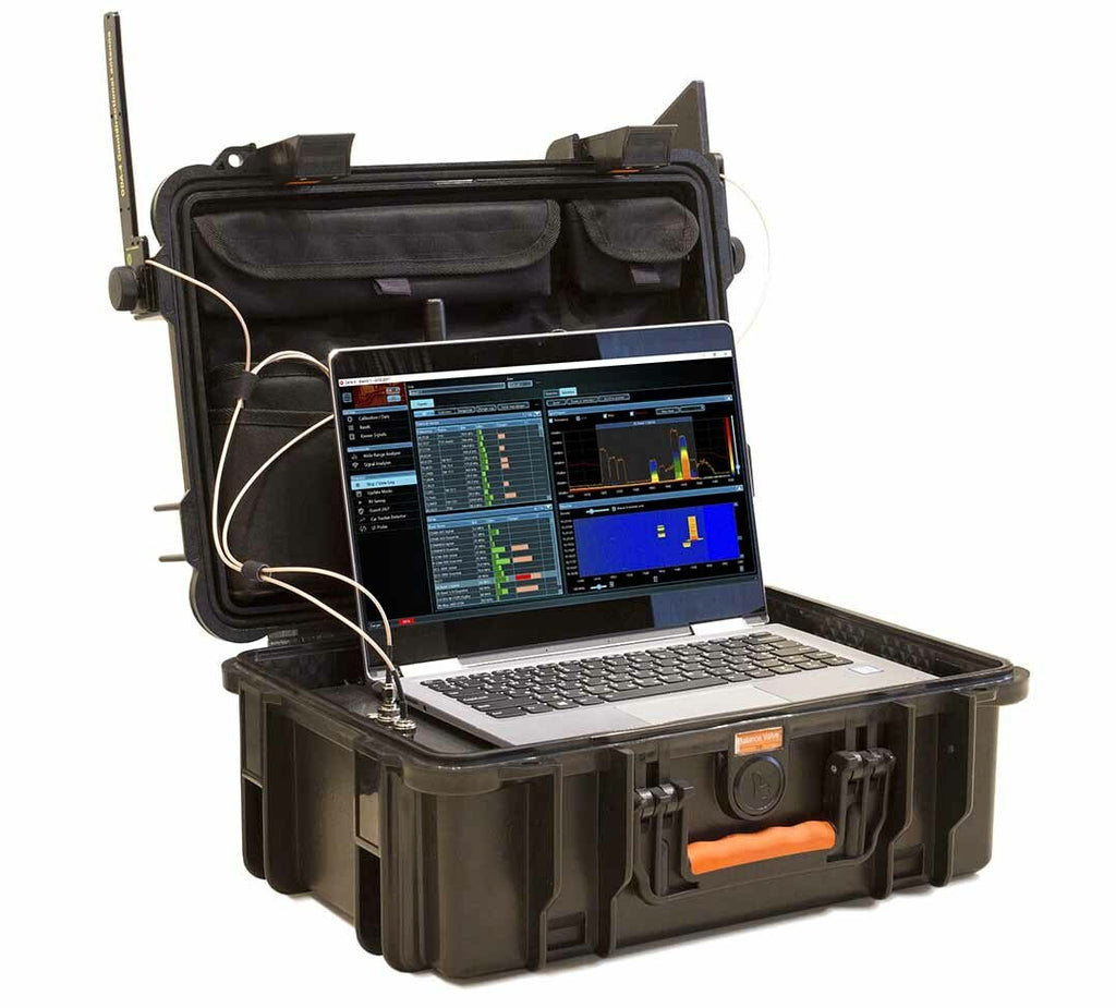 DX 2000-6 Case Open With A Laptop (Not Included) Attached and Running the Delta X Software