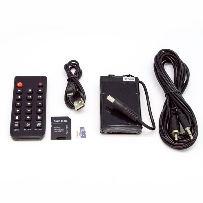 SC71004K Night Vision [Side View] Smoke Detector 4K Hidden Camera DVR [Battery Powered] Accessories