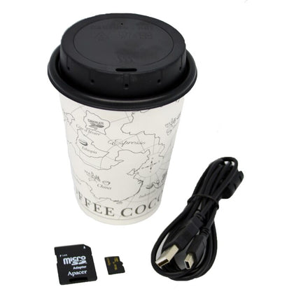 PV-CC10W WiFi Coffee Cup Lid DVR with SD Card and USB Cable