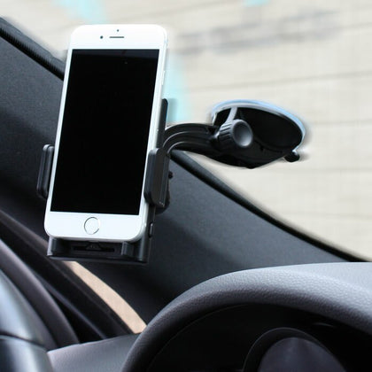PV-PH10W Car Phone Holder WiFi Hidden Camera 1080P DVR With a Phone (Not Included) Placed in a Car