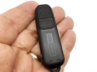 D1440 USB Style Digital Audio Voice Recorder In A Hand To Show Size