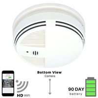 SGSDBV HD WiFi Smoke Detector Camera w/ Battery Power and Remote Video Access