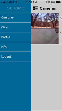SGEB HD WiFi Electrical Box Outdoor Hidden Camera App Menu