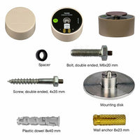 DNG-2300-8 Transducer Mounting Equipment; Spacer, Bolt, Screw, Mounting Disk, Dowel and Wall Anchor
