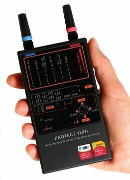 1207 Best Professional RF Bug Detector held in hand