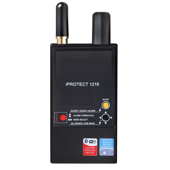 iProtect 1216 - 3-Band RF Detector Front View